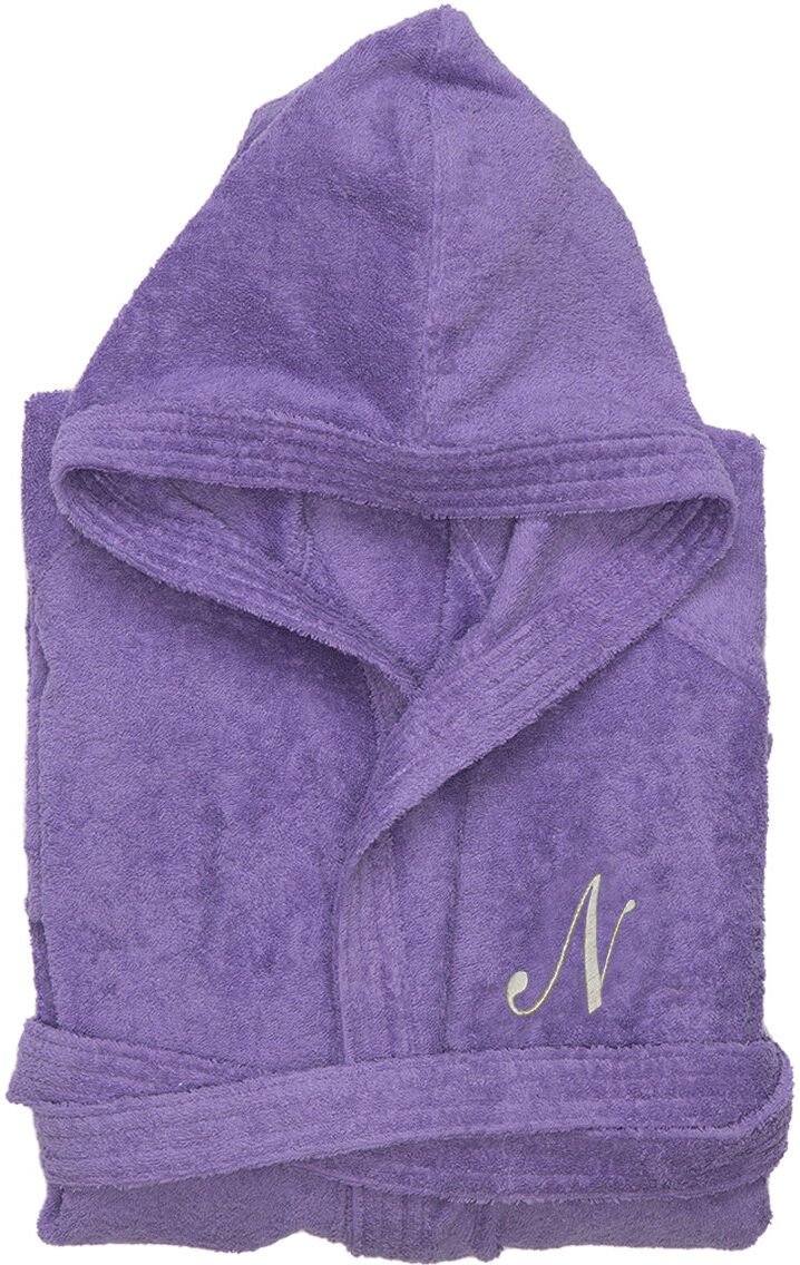 Monogram Accappatoio con cappuccio monogram n, lilla Monogram Accappatoio con cappuccio monogram n, lilla