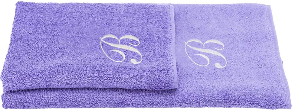 Monogram Coppia salvietta + ospite monogram b, lilla Monogram Coppia salvietta + ospite monogram b, lilla