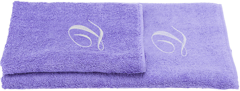 Monogram Coppia salvietta + ospite monogram q, lilla Monogram Coppia salvietta + ospite monogram q, lilla