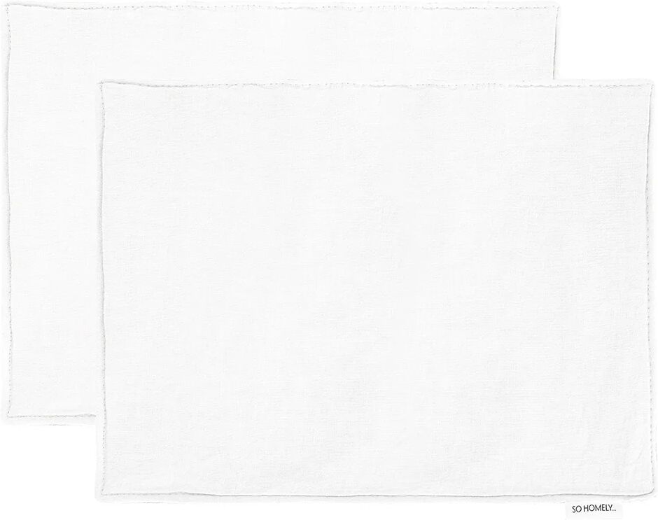 So-Homely Set 2 tovagliette in linot bianco So-Homely Set 2 tovagliette in linot bianco