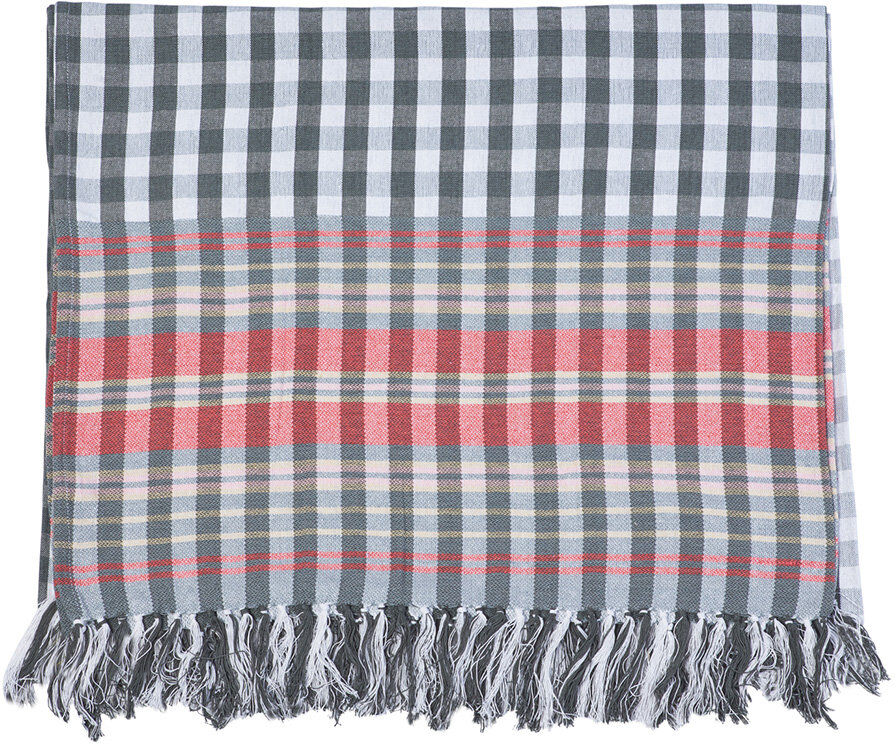 Giardino a colori Tovaglia quadri bianchi, blue in cotone - 150x300 Giardino a colori Tovaglia quadri bianchi, blue in cotone - 150x300