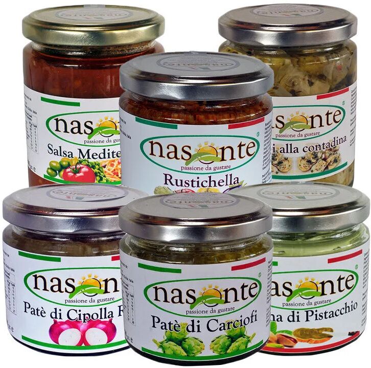 Nasonte Box gusto mediterraneo con 6 vasetti misti