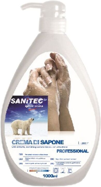 Crema Di Sapone Per Mani Con Antibatterico 1000 Ml Crema Di Sapone Per Mani Con Antibatterico 1000 Ml