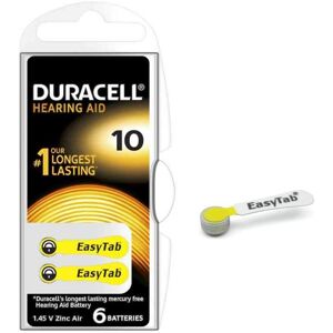 Duracell 10 Easytab - Blister Da 6 Batterie Per Protesi Acustiche