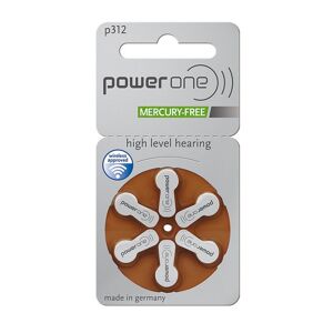 Power One 60 Batterie  312 / Pr41 Per Protesi Acustiche