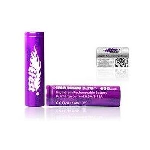 Efest 14500 Batteria Al Litio 3,7v 650 Mah 9,75a Imr Purple High Drain 1 Pezzo