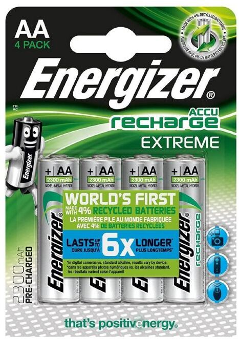 Energizer Stilo Aa 2300 Mah - Blister Da 4 Batterie Ricaricabili