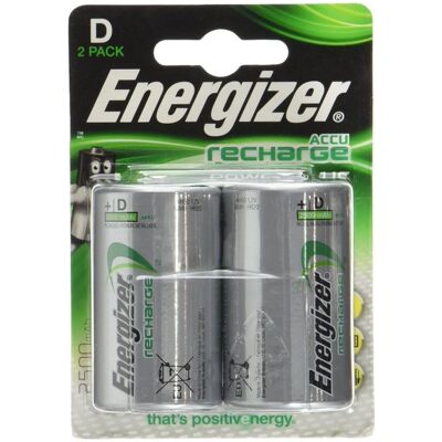 Energizer Torcia D 2500 Mah - Blister Da 2 Batterie Ricaricabili Energizer Torcia D 2500 Mah - Blister Da 2 Batterie Ricaricabili