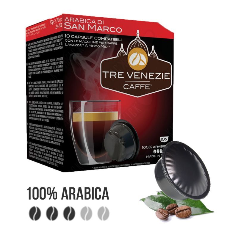 Caffè Tre Venezie 16 Capsule Arabica Compatibili Lavazza A Modo Mio