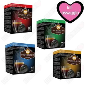 Caffè Tre Venezie Kit Assaggio Compatibili Dolce Gusto - Capsule  64 Pz