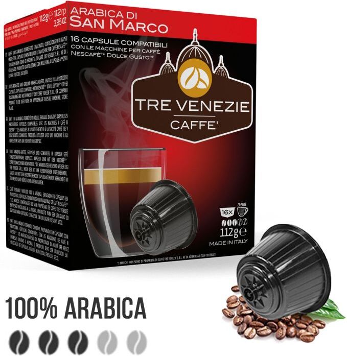 caffè tre venezie 80 caffè arabica compatibili nescafè dolce gusto