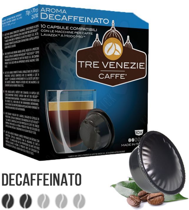 Caffè Tre Venezie 16 Capsule Decaffeinato Compatibili Lavazza A Modo Mio