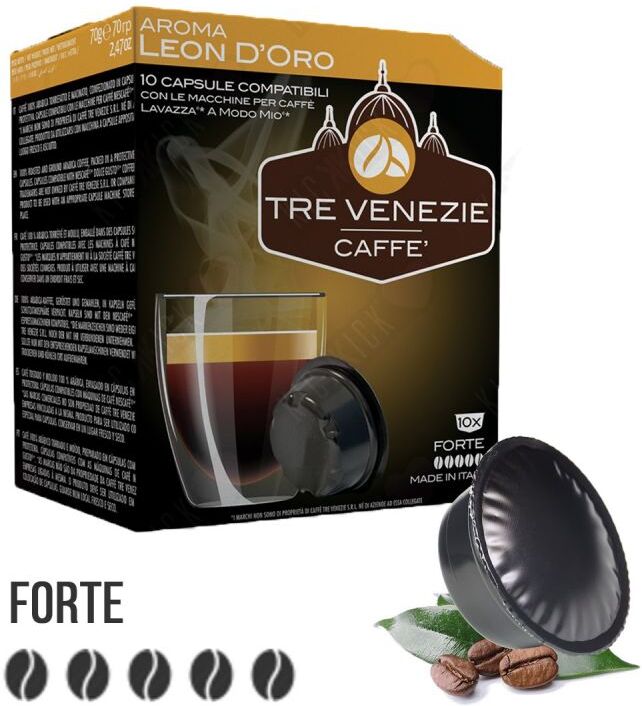 Caffè Tre Venezie 16 Capsule Leon D'Oro Compatibili Lavazza A Modo Mio