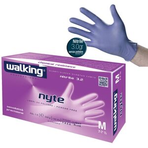 Walking Guanti Monouso In Nitrile Color Indaco -  Nyte