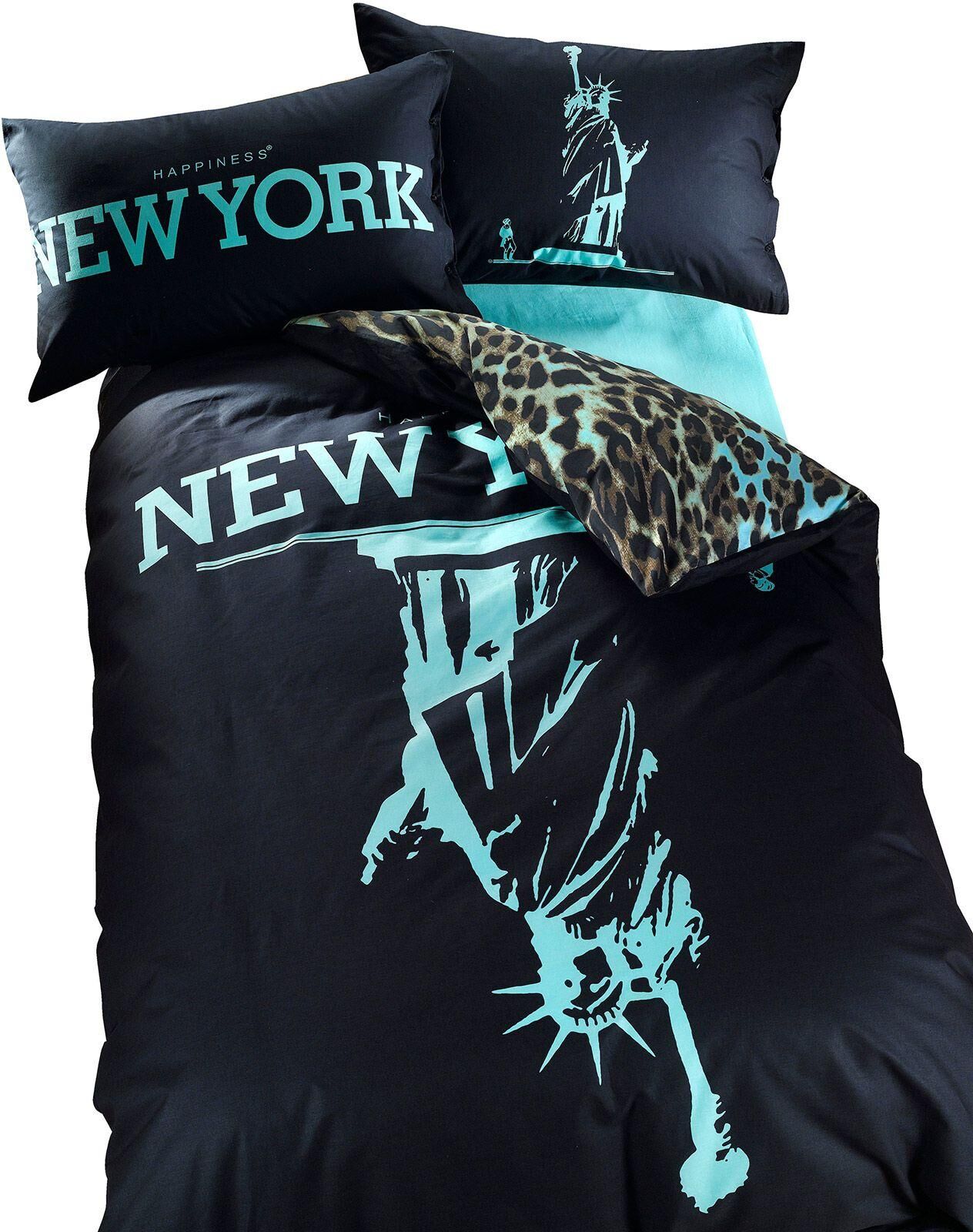 Caleffi Set copripiumino matrimoniale con federe Caleffi CITY STYLE New York nero Caleffi Set copripiumino matrimoniale con federe Caleffi CITY STYLE New York nero