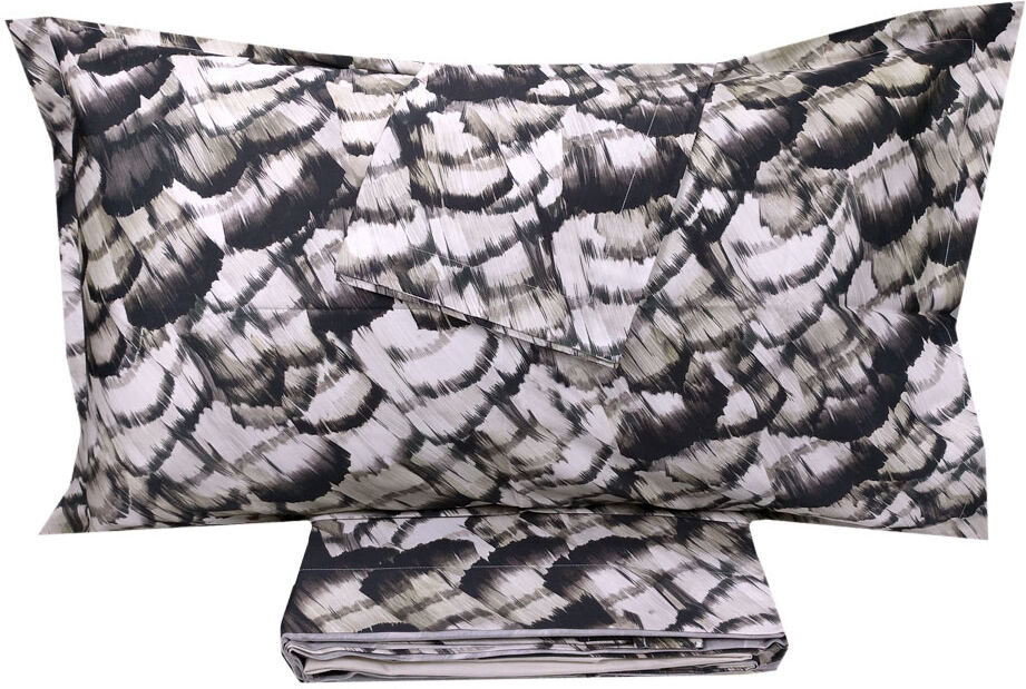 Mirabello Lenzuola effetto-copriletto matrimoniale raso MIRABELLO BLACK-SWAN Mirabello Lenzuola effetto-copriletto matrimoniale raso MIRABELLO BLACK-SWAN