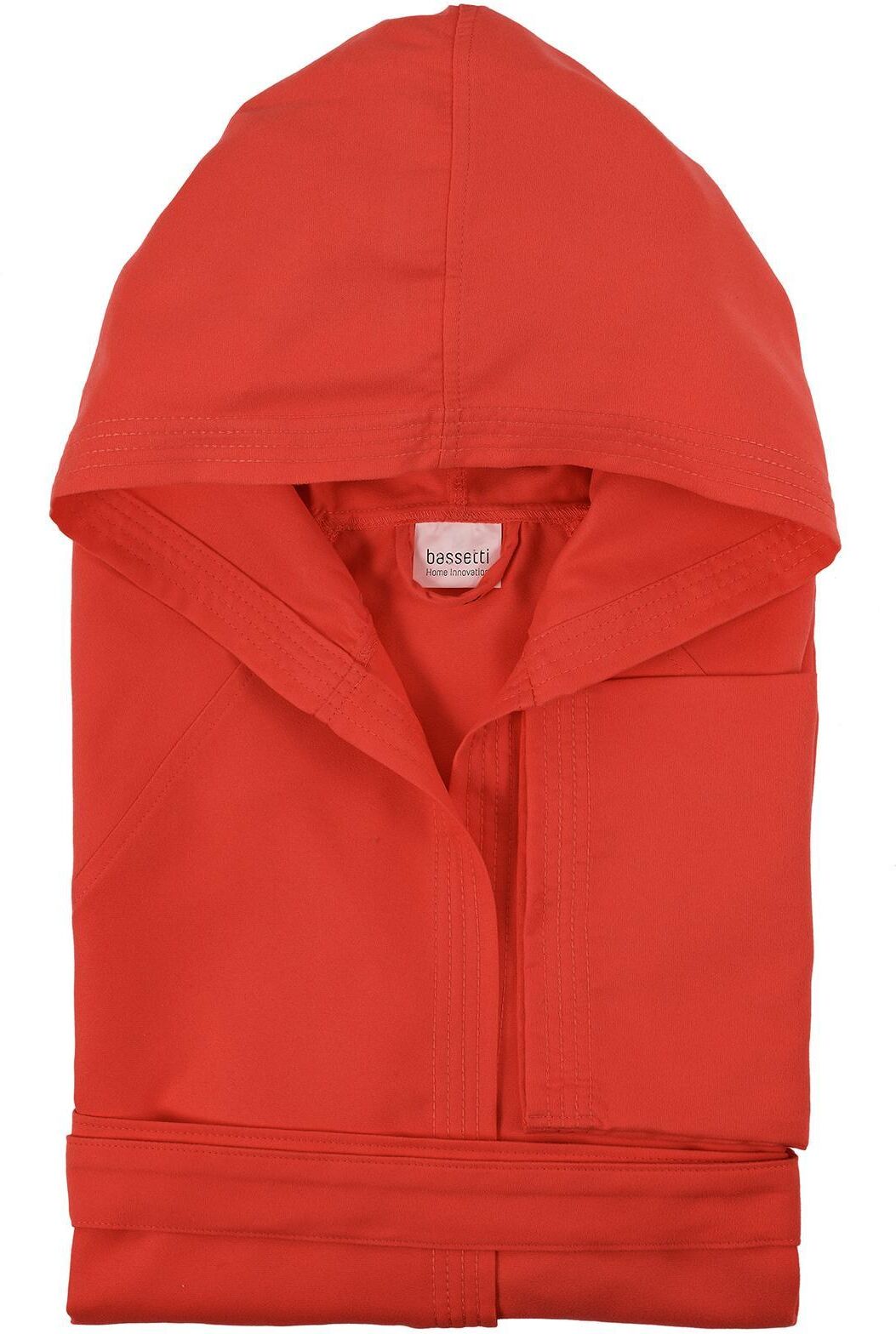 Bassetti Accappatoio con cappuccio in microfibra TIME UNISEX Rosso 1129 Bassetti Accappatoio con cappuccio in microfibra TIME UNISEX Rosso 1129