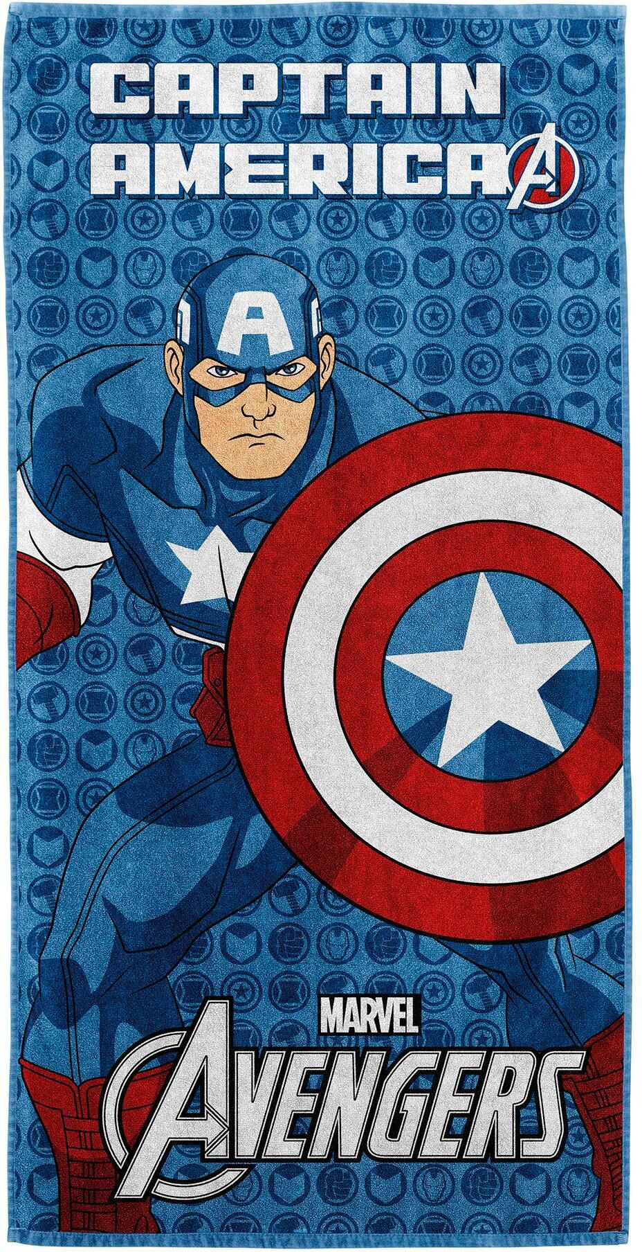 Bassetti CAPTAIN AMERICA Telo mare 75x150 Puro Cotone AVENGERS Bassetti CAPTAIN AMERICA Telo mare 75x150 Puro Cotone AVENGERS