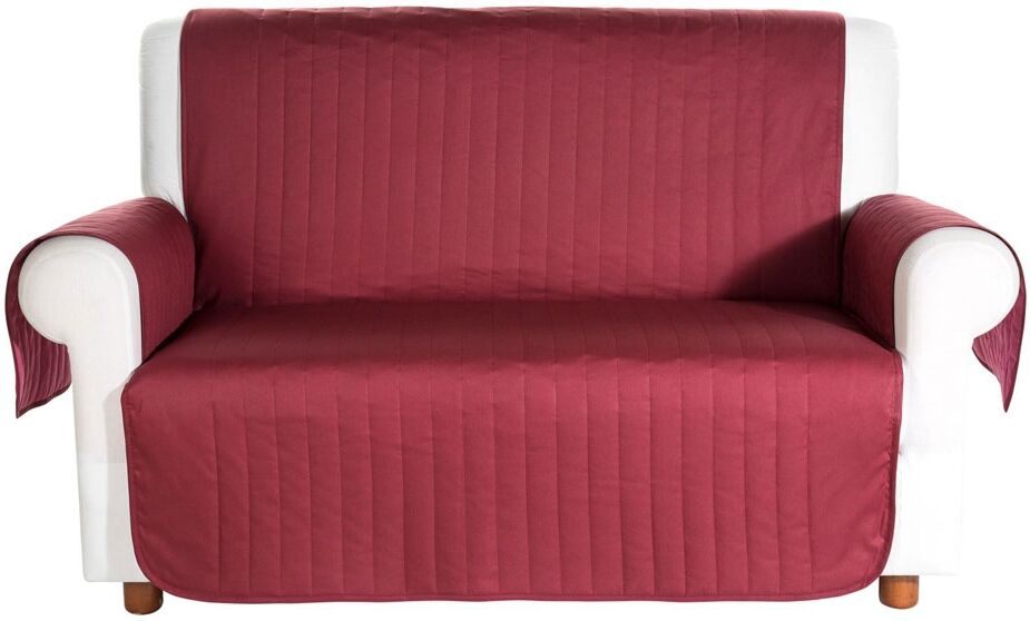 Caleffi Copridivano trapuntato Bicolor in cotone 3 posti bordeaux Caleffi Copridivano trapuntato Bicolor in cotone 3 posti bordeaux