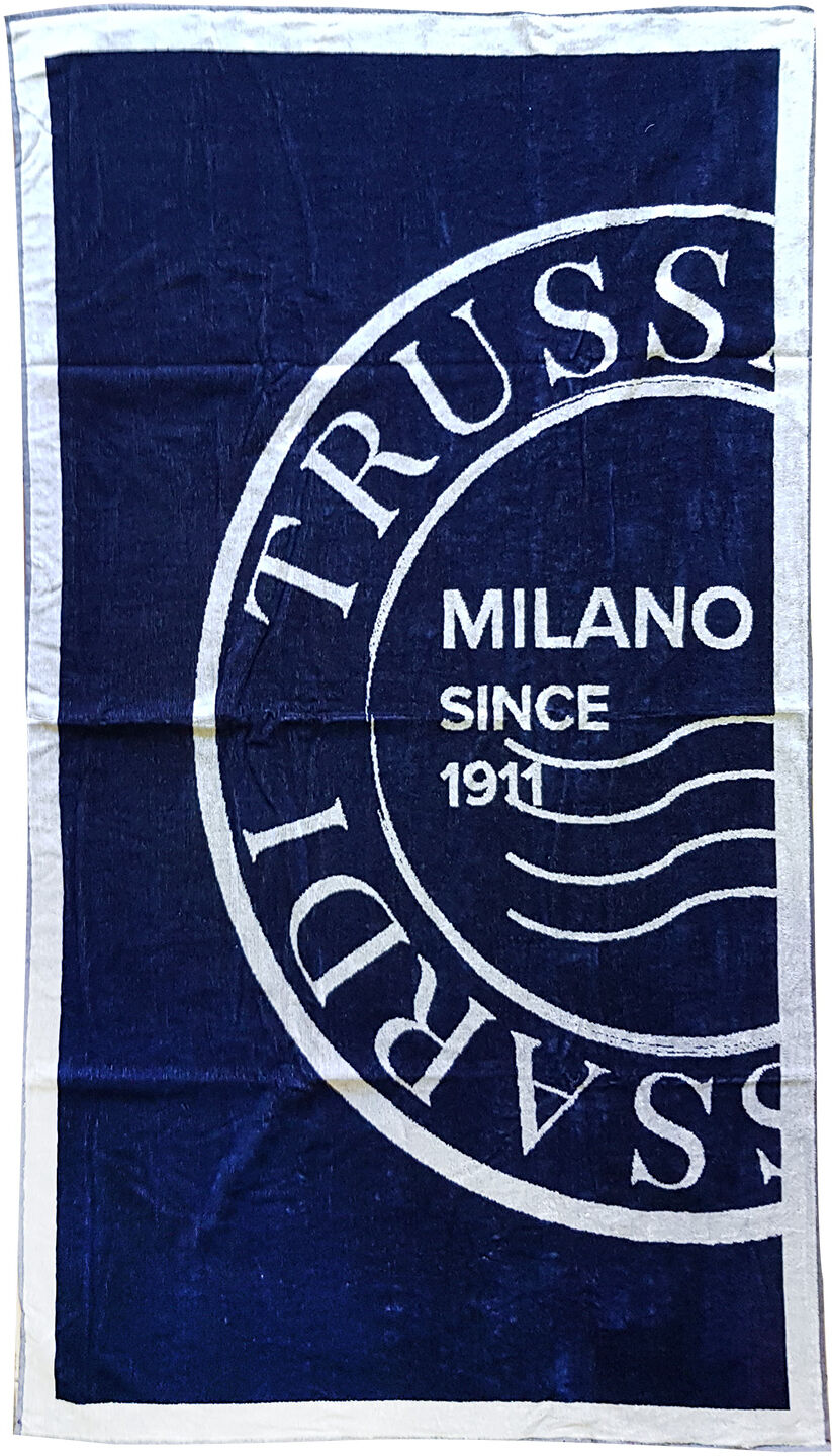 Carrara Telo mare Trussardi Red beach  STAMP spugna jacquard velour 100% cotone Carrara Telo mare Trussardi Red beach  STAMP spugna jacquard velour 100% cotone