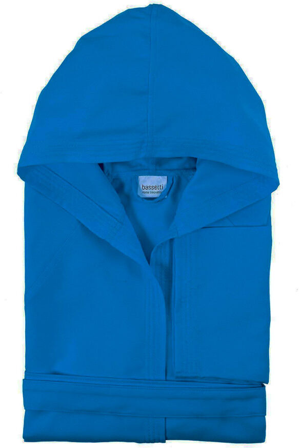 Bassetti Accappatoio da viaggio Microfibra Unisex cappuccio bluette C1 Bassetti Accappatoio da viaggio Microfibra Unisex cappuccio bluette C1