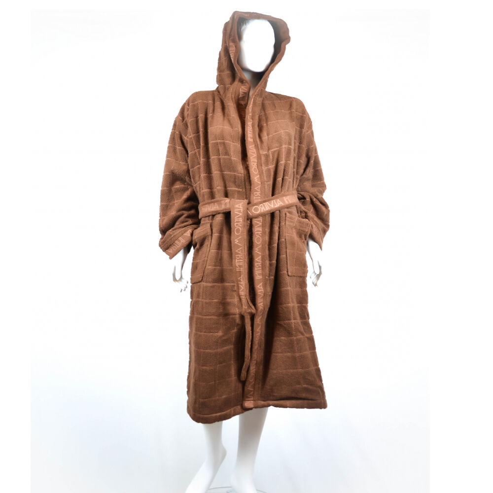 1CLASSE Alviero Martini accappatoio uomo con cappuccio ZEUS marrone 1CLASSE Alviero Martini accappatoio uomo con cappuccio ZEUS marrone
