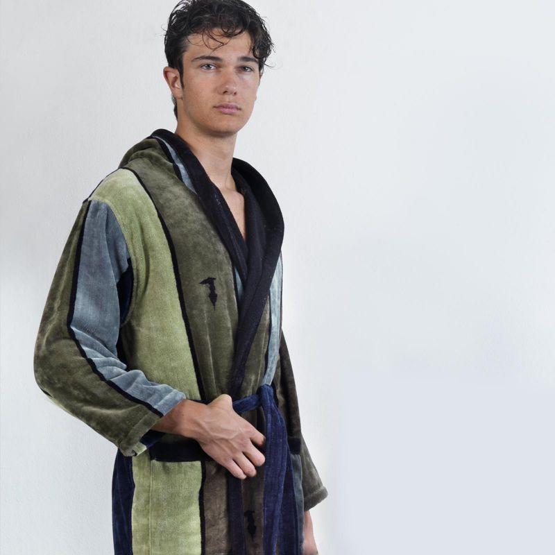 Trussardi Accappatoio UNISEX con cappuccio SkyScraper green Trussardi Accappatoio UNISEX con cappuccio SkyScraper green