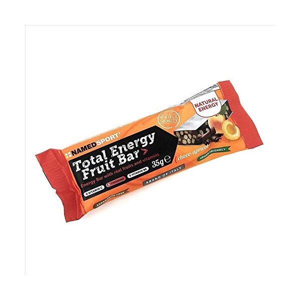 namedsport srl named sport total energy fruit bar choco-apricot barretta energetica con vera frutta e vitamine 35g