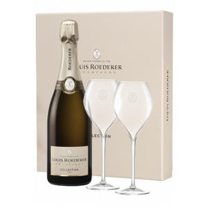 champagne louis roederer - collection 242 - cofanetto regalo 2 flute