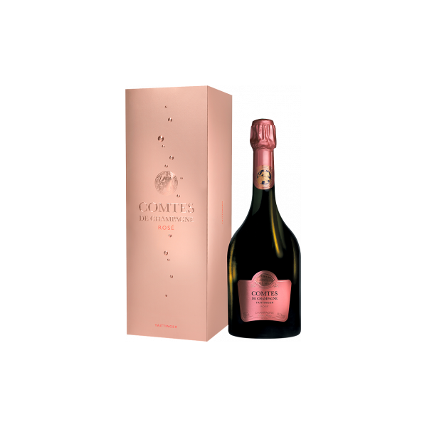 comtes de champagne rosé 2009 - cofanetto regalo - champagne taittinger