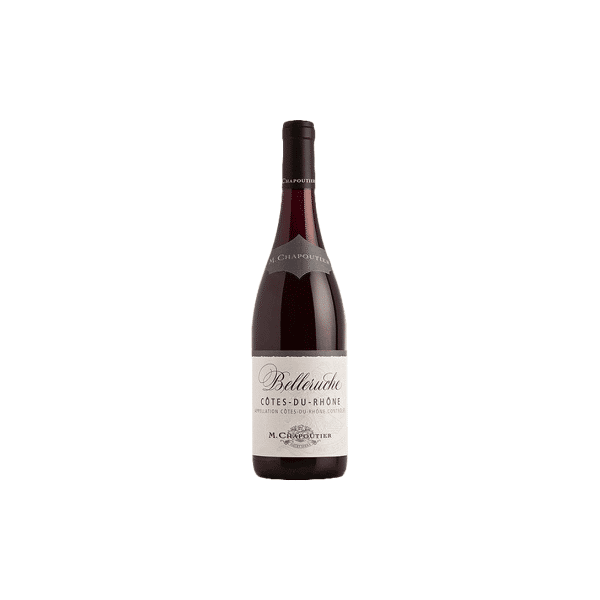 maison michel chapoutier mezza bottiglia - côtes du rhone - belleruche rouge 2022 - m. chapoutier