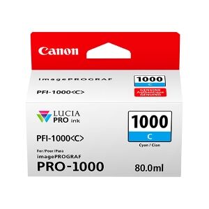 Canon cartuccia d'inchiostro ciano pfi-1000c 0547c001 5025 copie 80ml originale