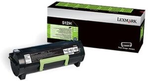 Lexmark TONER NERO 512H 51F2H00 5000 COPIE CARTUCCIA DI STAMPA RIUTILIZZABILE ORIGINALE