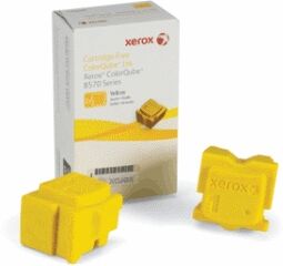 Xerox colorstix giallo 108r00933 colorqube 8570 4400 copie solid ink, pacco con 2 pezzi originale