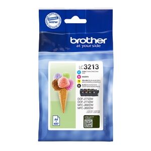 Brother multipack nero / ciano / magenta / giallo lc-3213 lc3213valdr originale