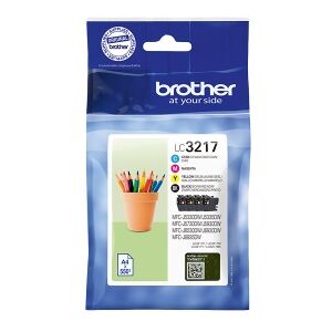 Brother multipack nero / ciano / magenta / giallo lc-3217 lc3217valdr originale