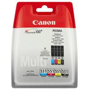 Canon Multipack Nero / Ciano / Magenta / Giallo Cli-551 6509B009 Confezione Multi: Bk/C/M/ Originale