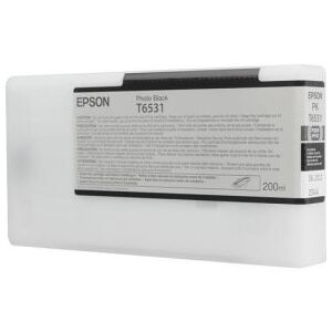Epson cartuccia d'inchiostro nero (foto) c13t653100 t6531 200ml originale