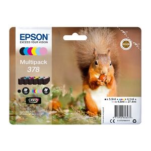 Epson multipack nero / ciano / magenta / giallo / ciano (chiaro) / magenta (chiaro) c13t37 originale