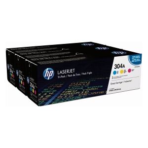 HP Multipack Ciano / Magenta / Giallo Cf372Am 304A Cc531A + Cc532A + Cc533A Originale