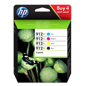 HP Multipack Nero / Ciano / Magenta / Giallo 3Yp34Ae Mcvp 912 Xl Originale