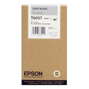 Epson cartuccia d'inchiostro lightblack c13t603700 t6037 220ml originale