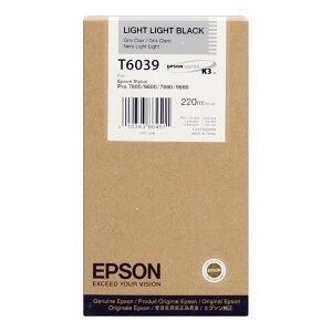 Epson cartuccia d'inchiostro lightlightblack c13t603900 t6039 220ml originale