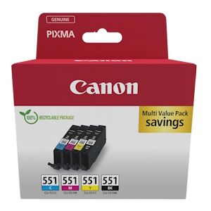 Canon multipack nero / ciano / magenta / giallo cli-551 6509b015 originale