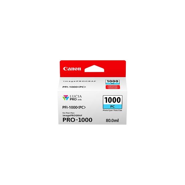 canon cartuccia d'inchiostro cyanfoto pfi-1000pc 0550c001 5140 copie 80ml originale