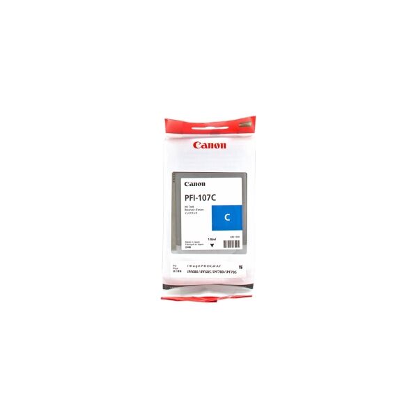 canon cartuccia d'inchiostro ciano pfi-107c 6706b001 130ml originale