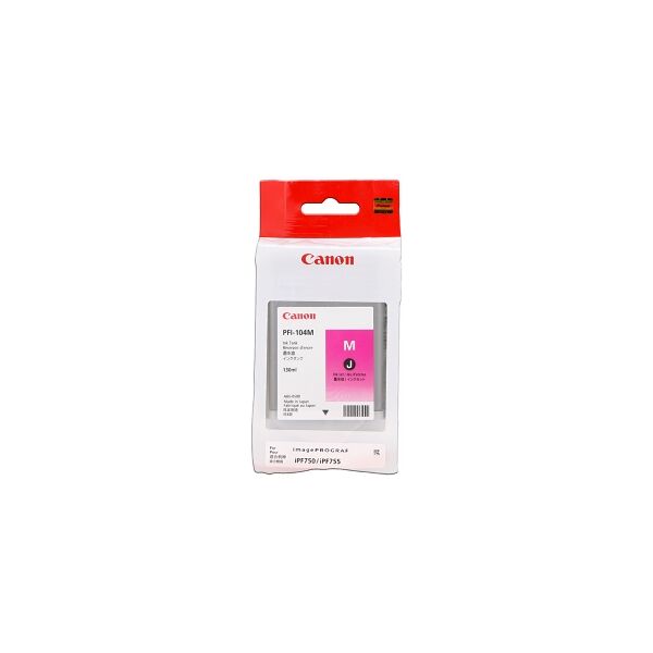 canon cartuccia d'inchiostro magenta pfi-104m 3631b001 130ml originale