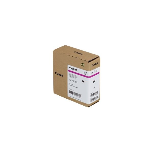 canon cartuccia d'inchiostro magenta pfi-110m 2366c001 160ml originale