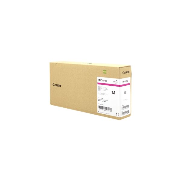 canon cartuccia d'inchiostro magenta pfi-707m 9823b001 700ml originale