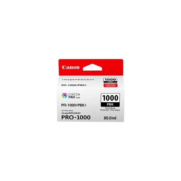 canon cartuccia d'inchiostro nero (foto) pfi-1000pbk 0546c001 2205 copie 80ml originale